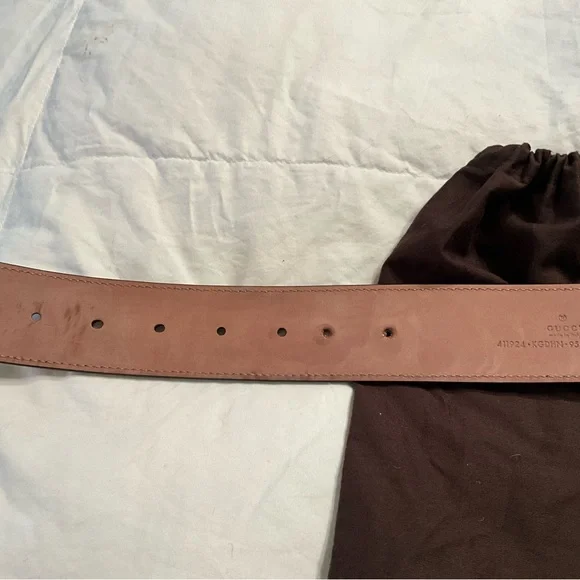 Gucci GG Supreme Unisex Leather Belt - Picture 4 of 7